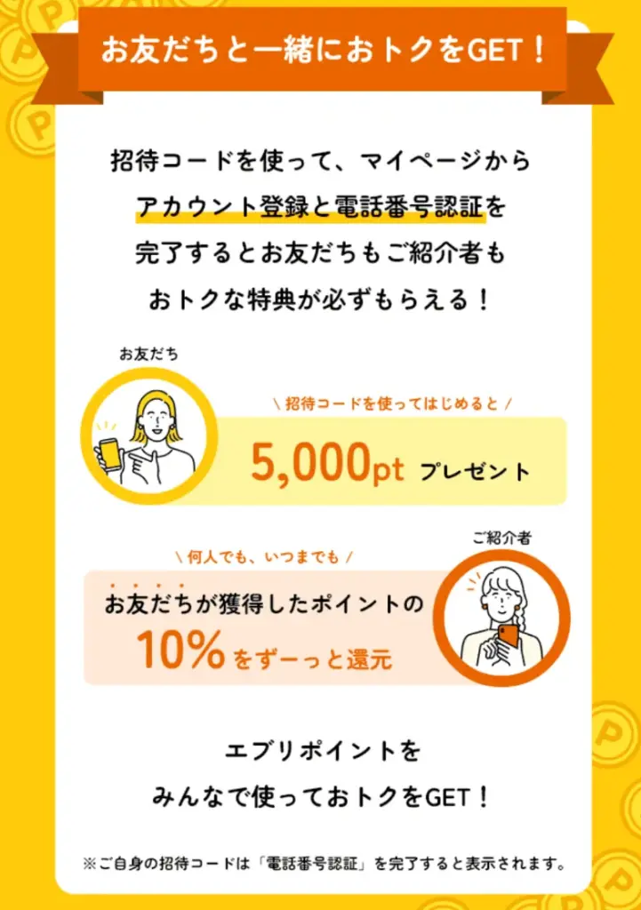 エブリポイント
友達招待システム